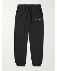 Museum of Peace & Quiet - Wordmark Tapered Logo-embroidered Cotton-jersey Sweatpants - Lyst