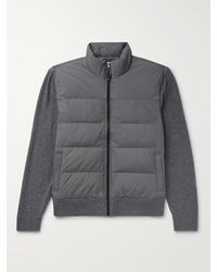 James Perse - Quilted Nylon-panelled Wool And Cashmere-blend Down Jacket - Lyst