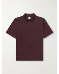 Eleventy - Linen-Jersey Polo Shirt - Lyst