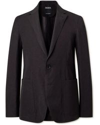 ZEGNA - Slim-Fit Wool And Linen-Blend Suit Jacket - Lyst