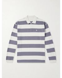 Aimé Leon Dore - Striped Cotton-Jersey Polo Sweater - Lyst