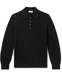 Piacenza 1733 - Ribbed Cashmere Polo Shirt - Lyst