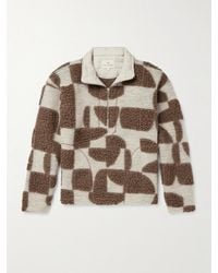 Folk - Sweatshirt aus einer Wollmischung und Fleece mit kurzem Reißverschluss - Lyst
