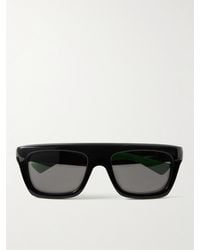 Bottega Veneta - Sonnenbrille mit eckigem Rahmen aus Azetat mit Gummibesatz - Lyst