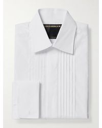 Favourbrook - Pleated Double-cuff Cotton-poplin Tuxedo Shirt - Lyst
