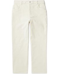 Dime - Straight-leg Logo-embroidered Cotton-blend Corduroy Trousers - Lyst