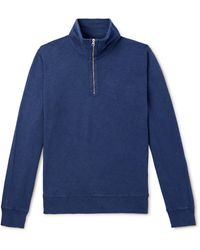 Hartford - Cotton-jersey Half-zip Sweatshirt - Lyst