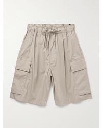 Kaptain Sunshine - Straight-Leg Cotton-Blend Shell Drawstring Cargo Shorts - Lyst