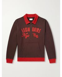 Aimé Leon Dore - Tour Logo-Embroidered Cotton-Jersey Half-Zip Sweater - Lyst