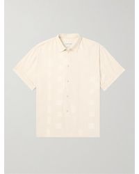 A Kind Of Guise - Elio Checked Cotton And Silk-blend Twill Shirt - Lyst