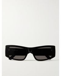 Balenciaga - Sonnenbrille mit rechteckigem Rahmen aus Azetat - Lyst