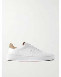 J.M. Weston - On Time Suede-trimmed Leather Sneakers - Lyst