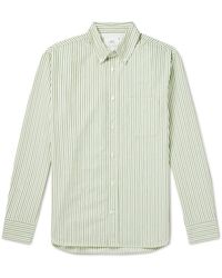 MR P. - Button-down Collar Striped Organic Cotton Oxford Shirt - Lyst