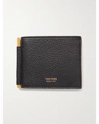 Tom Ford - Aufklappbares Portemonnaie aus vollnarbigem Leder mit Geldklammer - Lyst