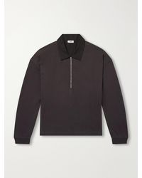 Agolde - Darius Cotton-Jersey Half-Zip Polo Shirt - Lyst