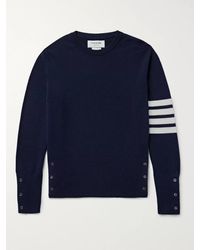 Thom Browne - Slim-Fit Striped Cashmere Sweater - Lyst