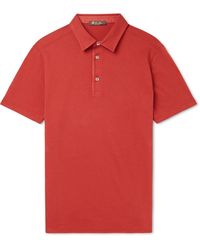 Loro Piana - Cotton-Piqué Polo Shirt - Lyst