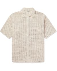AURALEE - Open-knit Cotton Shirt - Lyst