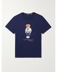 Polo Ralph Lauren - Slim-fit Logo-print Cotton-jersey T-shirt - Lyst