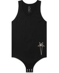 Rick Owens - Champion Embroidered Organic Cotton-jersey Tank Top - Lyst
