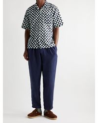 Universal Works Checked Cotton Shirt - Blue