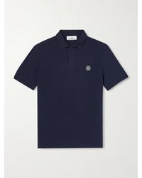 Stone Island - Stretch Cotton-Blend Piqué Polo Shirt - Lyst
