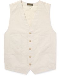 RRL - Cotton And Linen-blend Canvas Waistcoat - Lyst
