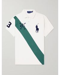 Polo Ralph Lauren - Slim-Fit Logo-Embroidered Striped Cotton-Piqué Polo Shirt - Lyst