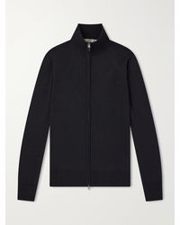 Canali - Wool Zip-Up Sweater - Lyst