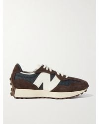 New Balance - 327 Suede And Mesh Sneakers - Lyst