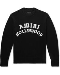 Amiri - Hollywood Logo-Embroidered Cotton Sweater - Lyst