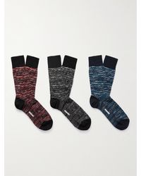 Missoni - Confezione da tre paia di calze in misto cotone jacquard a righe - Lyst