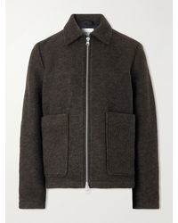 NN07 - Gael Brushed Wool-blend Jacket - Lyst