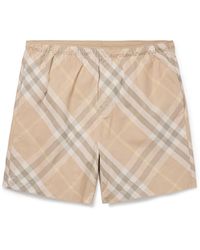 Burberry - Straight-leg Mid-length Checked Swim Shorts - Lyst