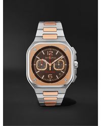 Bell & Ross - Br 05 Limited Edition Automatic Chronograph 42mm Stainless Steel And Rose Gold Watch - Lyst