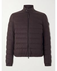 Moncler - Luray Slim-Fit Leather-Trimmed Quilted Jersey Down Jacket - Lyst
