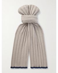 Brunello Cucinelli - Ribbed Cashmere Scarf - Lyst