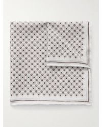 Brunello Cucinelli - Printed Silk Pocket Square - Lyst