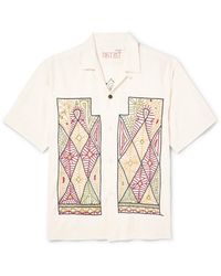 Kardo - Craft Ayo Convertible-collar Embroidered Cotton Shirt - Lyst