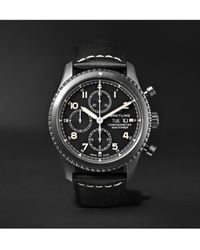 Breitling Navitimer 8 Automatic Chronograph 43mm Black Steel And Leather Watch