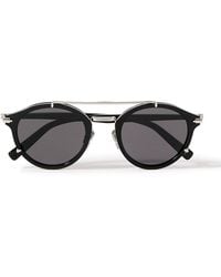 Dior - Diorblacksuit R7U Acetate And-Tone Round-Frame Sunglasses - Lyst