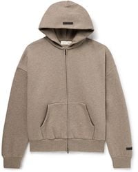 Fear Of God - Logo-Appliquéd Cotton-Blend Jersey Zip-Up Hoodie - Lyst