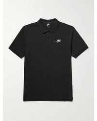 Nike - Polo in cotone piqué con logo ricamato - Lyst