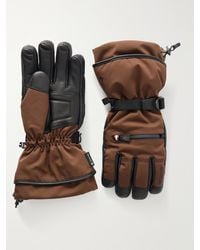Moncler - Leather-Trimmed Quilted Shell Padded Ski Gloves - Lyst