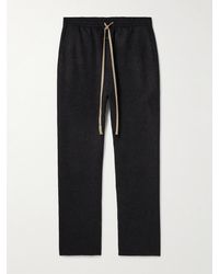 Fear Of God - Forum Straight-leg Virgin Wool And Cashmere-blend Drawstring Trousers - Lyst