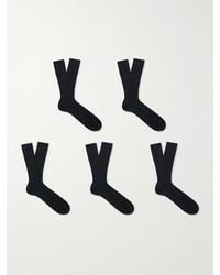 FALKE - Set Of Five Merino Wool-blend Socks - Lyst