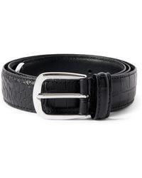 Anderson's - 3Cm Croc-Effect Leather Belt - Lyst