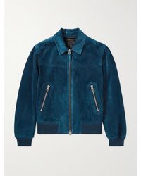 Tom Ford - Slim-Fit Suede Bomber Jacket - Lyst