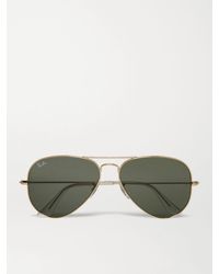 Ray-Ban - Aviator Silver-tone Sunglasses - Lyst