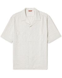 Barena - Solana Striped Modal-blend Seersucker Shirt - Lyst